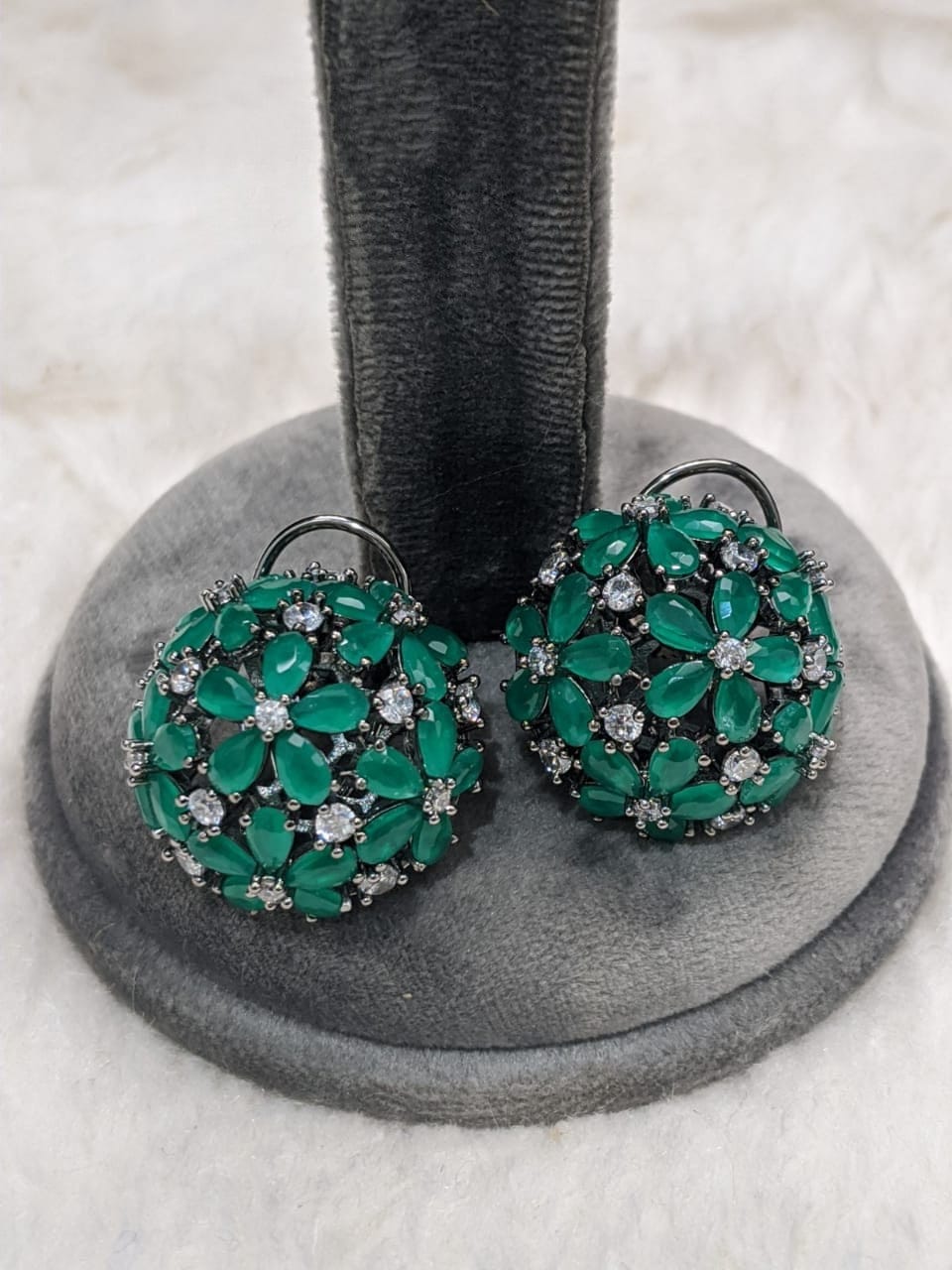 Green deals ball earrings