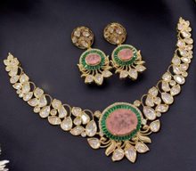 Load image into Gallery viewer, Malaika Kundan Polki Diamond Necklace set