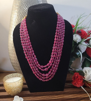 Natural Ruby maniya  ovals precious Necklace