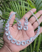 Load image into Gallery viewer, Shreya White American diamond Necklace set