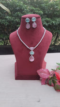 Load image into Gallery viewer, Pink mintgreen Kim zirconia Diamond Necklace set