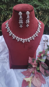 White Zirconia Diamond Necklace set