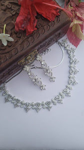 White Zirconia Diamond Necklace set