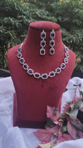 Blue Diamond Necklace set