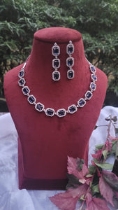 Blue Diamond Necklace set