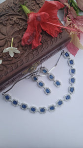 Blue Diamond Necklace set