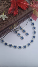 Load image into Gallery viewer, Blue Diamond Necklace set