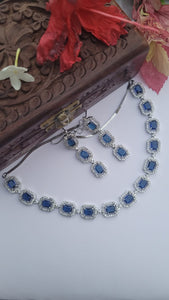 Blue Diamond Necklace set