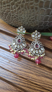 Statement Polki Dangler Earrings