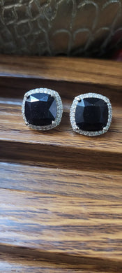 Black stone Studs Earrings