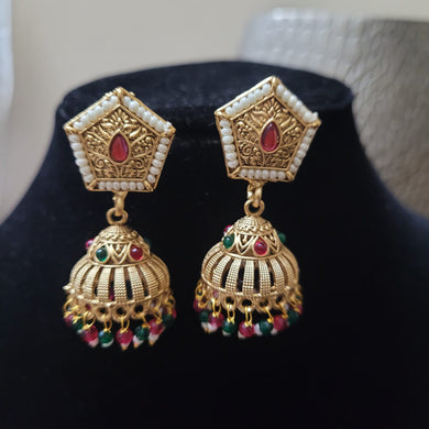 Shraddha Golden jhumka Earrings