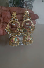 Load image into Gallery viewer, Navratni Jadau Jhumka Earrings