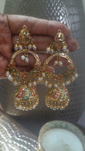 Load image into Gallery viewer, Navratni Jadau Jhumka Earrings