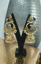 Load image into Gallery viewer, Navratni Jadau Jhumka Earrings