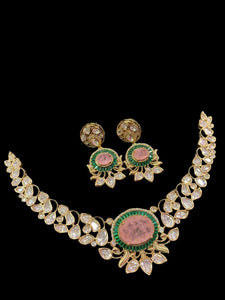 Malaika Kundan Polki Diamond Necklace set