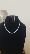 Load image into Gallery viewer, Solitaire White Diamond Necklace set