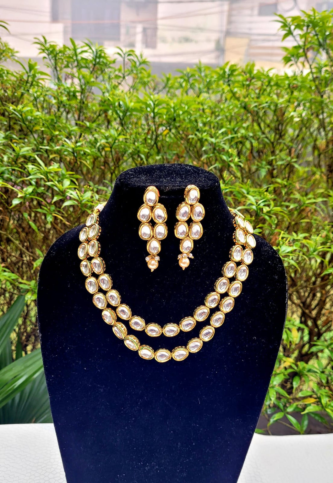 Priya kundan layered necklace set