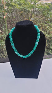 Natural Emerald Green Quartz Necklace set