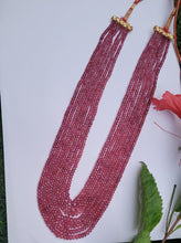 Load image into Gallery viewer, Precious Pink Ruby Multiline 7 layered necklace