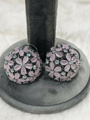 Shrishti  diamond Light Pink cz ball StudsEarrings