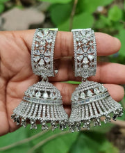 Load image into Gallery viewer, Gemzlane Jhumki bali cz earrings