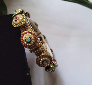 Gemzlane multicoloured stone jaipuri openable Bracelet