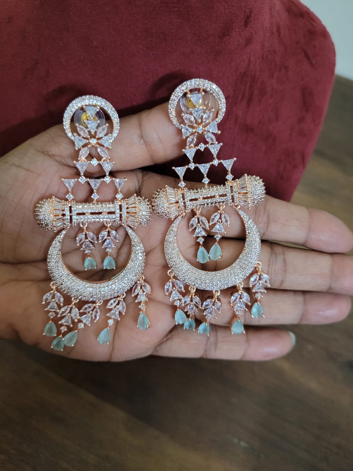 Buy the Rose Gold Wheel Dangle Earrings - Silberry