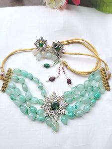 Star Choker Diamond Necklace Set