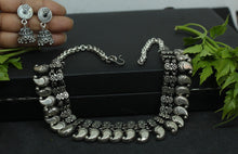 Load image into Gallery viewer, Gemzlane oxidized silver necklace set for women and girls - Gemzlane