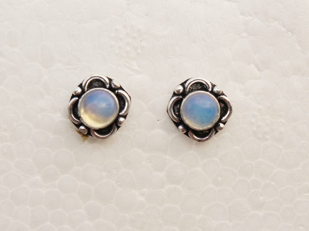 Gemzlane Oxidized Silver Ear Studs for women and girls - Earrings