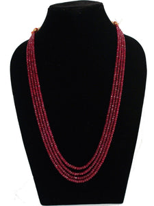 Precious Ruby 4 line Necklace - Gemzlane