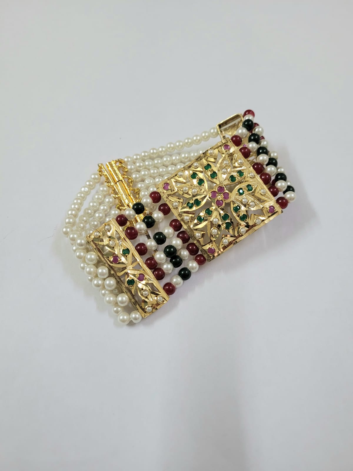 Rajasthani jadau cuff // bracelet // punachi designs ||#2019# rajasthani  jewellery || - YouTube