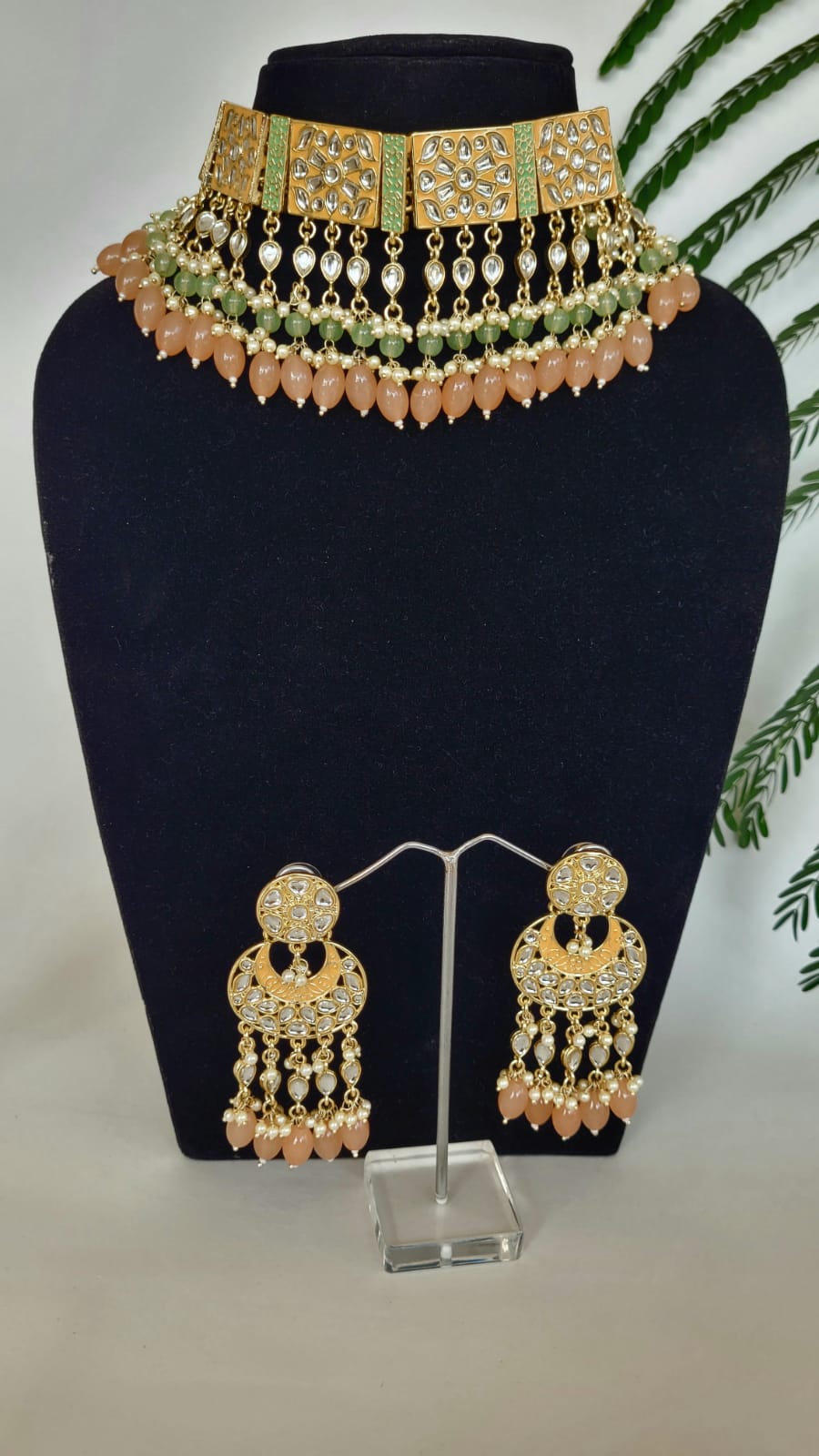 Choker Set / Antique Gold Finish Jewellery Set /indian Choker Necklace Set/bridesmaid  Jewellry/gift for Her/ Chini Wedding Jewelry Set - Etsy Israel